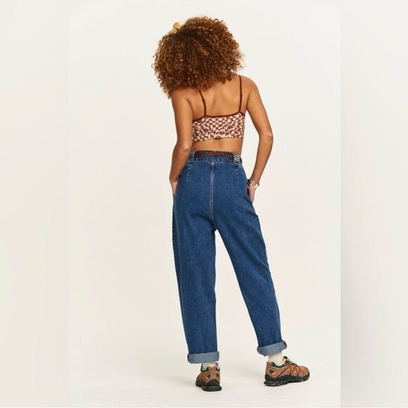 NWT Lucy & Yak Addison Jeans High Waisted Tapered Organic Cotton Jeans Size 24 - Picture 9 of 9